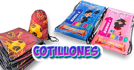 Bolsos y saquitos para cotillones y celebraciones. Morralkids, hecho en Venezuela.