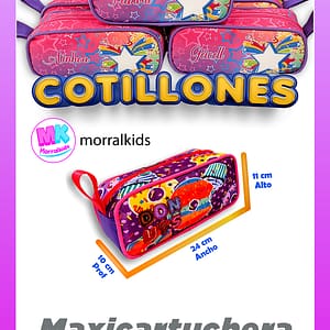 Cartucheras Maxicartucheras para cotillones y promociones de grado de la marca morralkids Venezuela